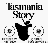 Tasmania Story title screen for GameBoy
